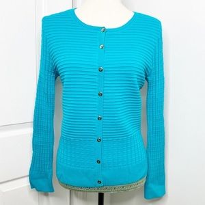 St. John Teal Cardigan